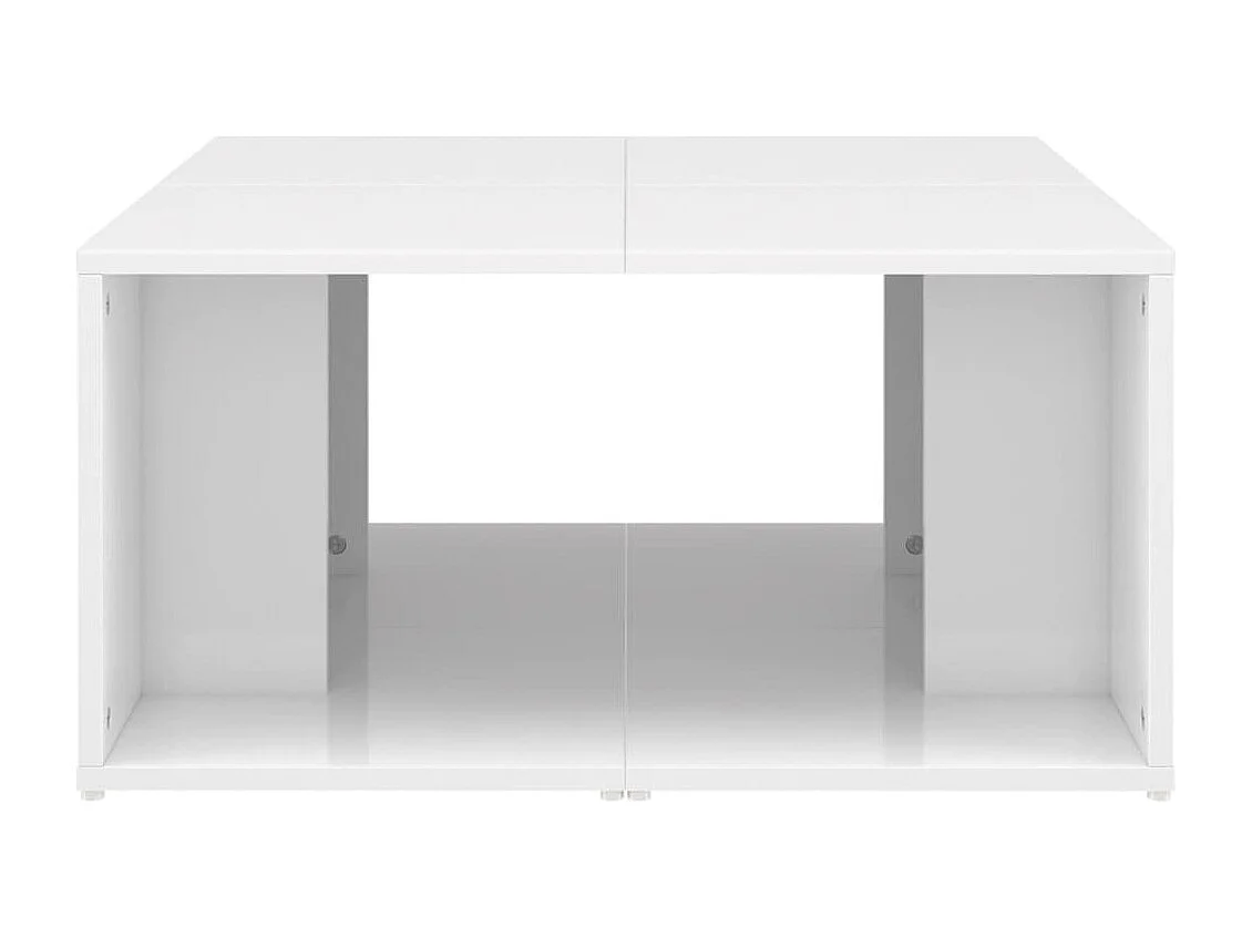 Tables basses 4 pcs blanc brillant 33x33x33cm bois d'ingénierie