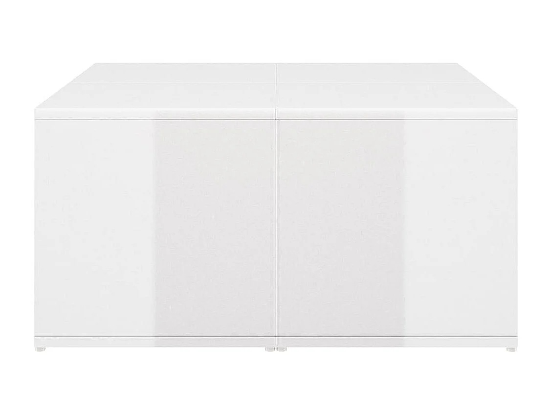 Tables basses 4 pcs blanc brillant 33x33x33cm bois d'ingénierie