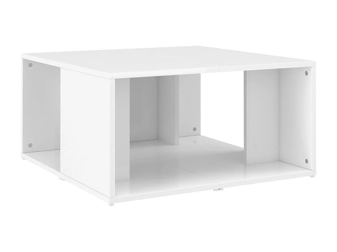 Tables basses 4 pcs blanc brillant 33x33x33cm bois d'ingénierie