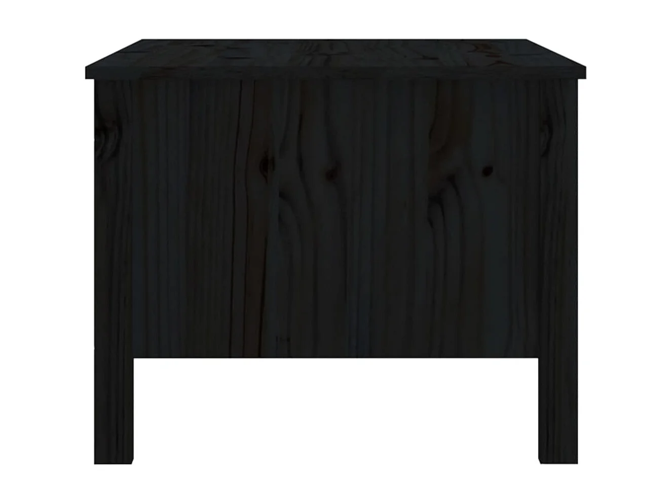 Mesa de centro 100x50x40 cm madeira de pinho maciça preto
