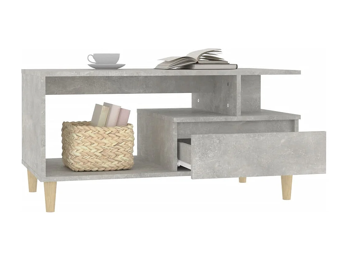 Salontafel 90x49x45 cm bewerkt hout betongrijs