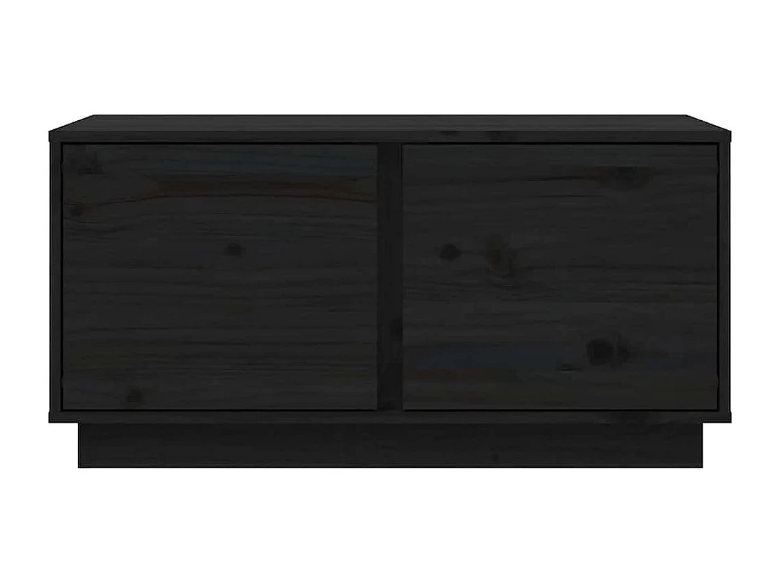 Mesa de centro 80x50x40 cm madeira de pinho maciça preto