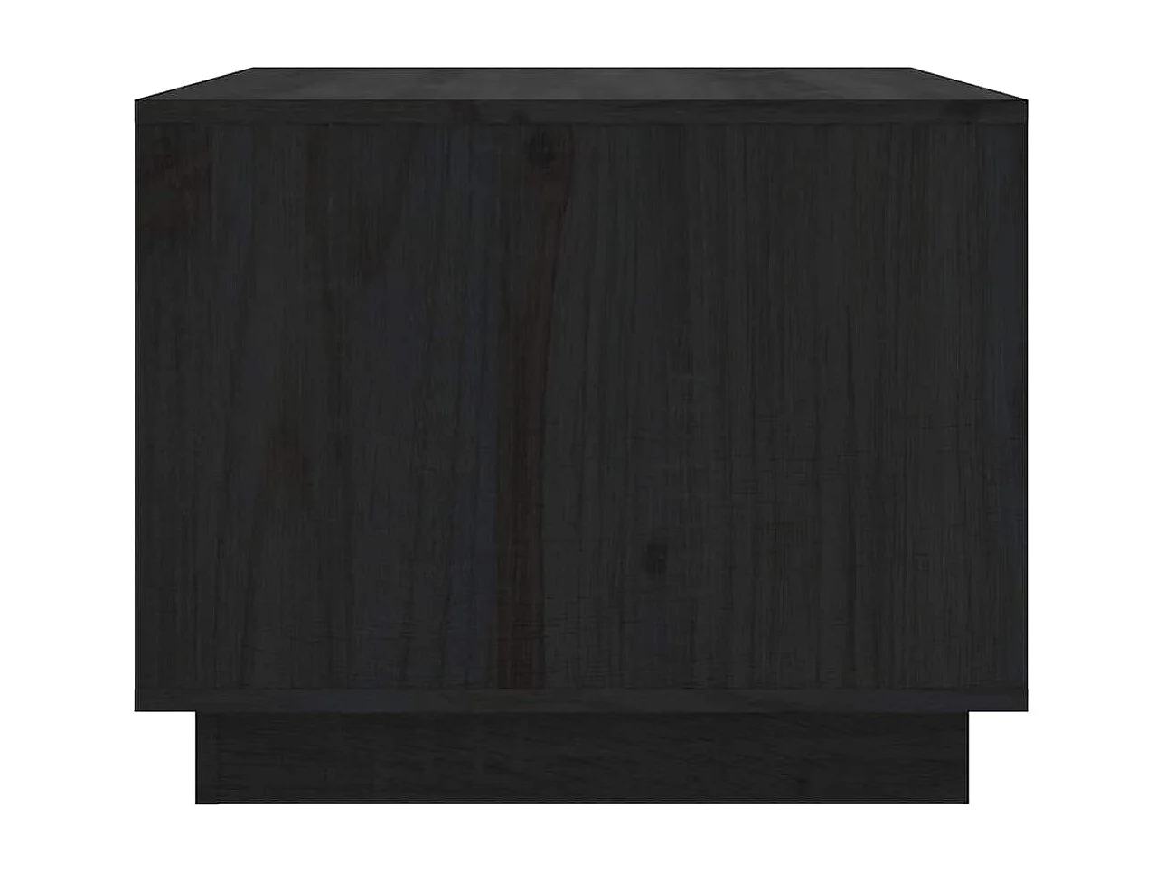 Mesa de centro 80x50x40 cm madeira de pinho maciça preto
