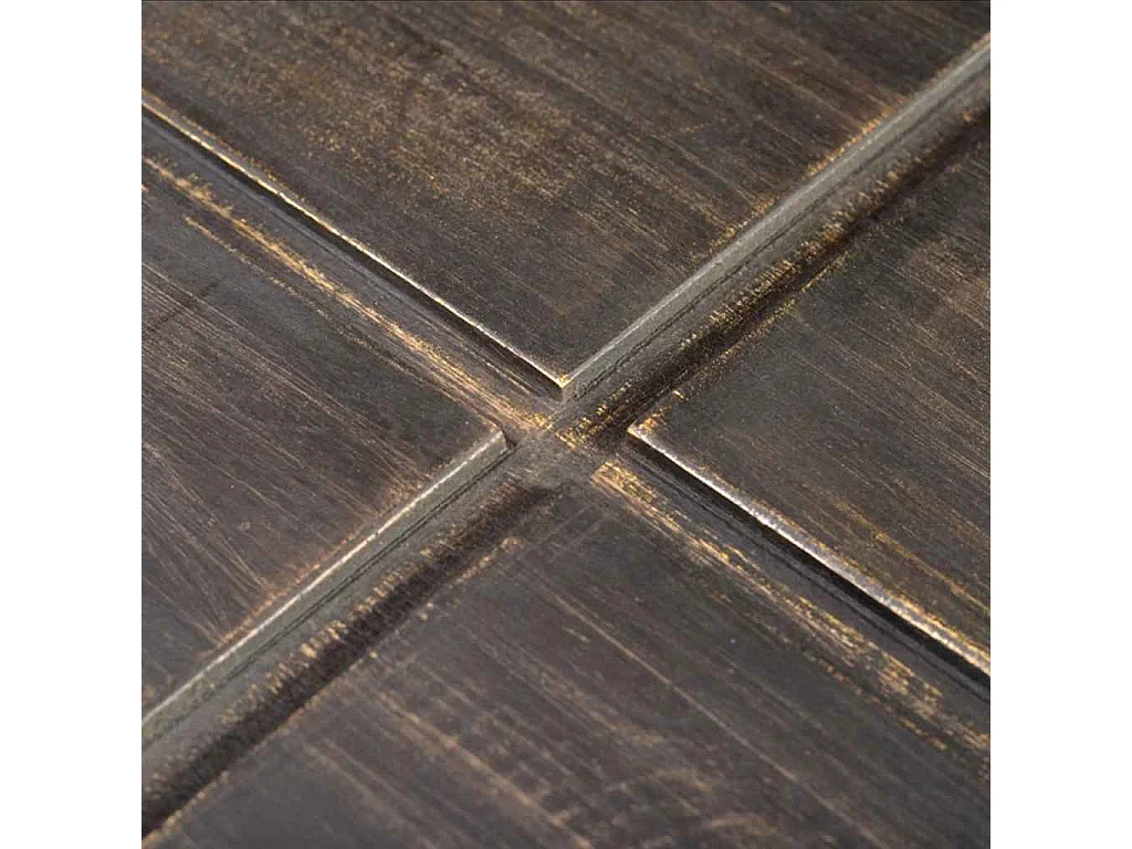 Tavolino da Salotto Marrone Scuro Quadrato Legno Massello Mango