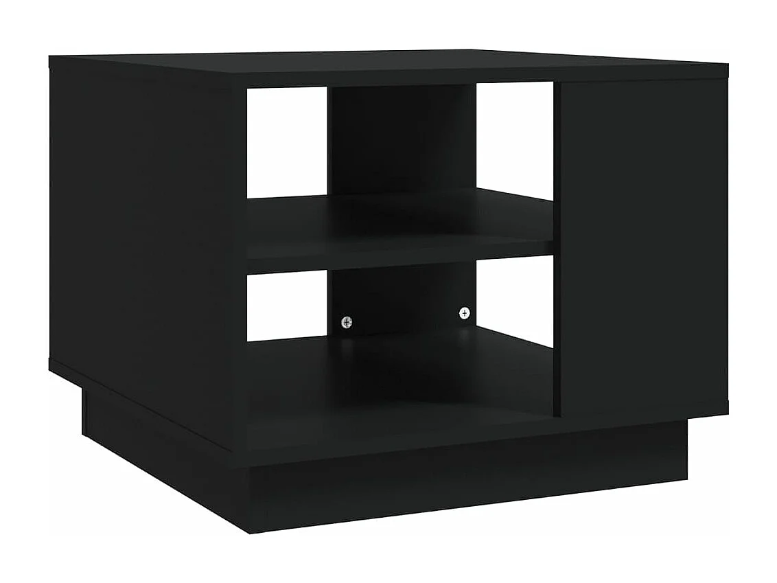 Table basse noir 55x55x43 cm bois d'ingénierie