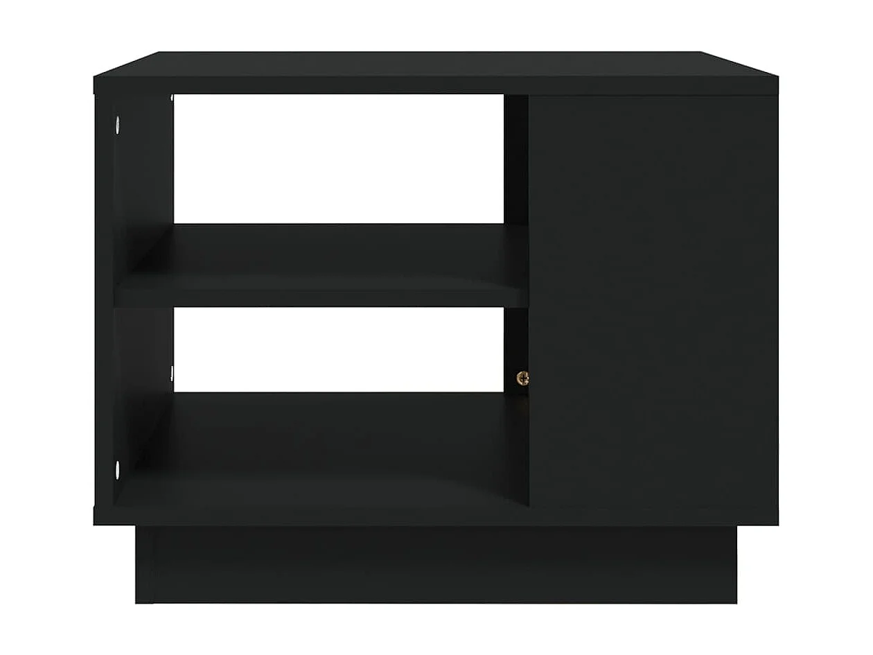 Table basse noir 55x55x43 cm bois d'ingénierie