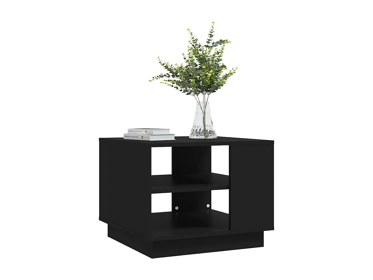 Table basse noir 55x55x43 cm bois d'ingénierie