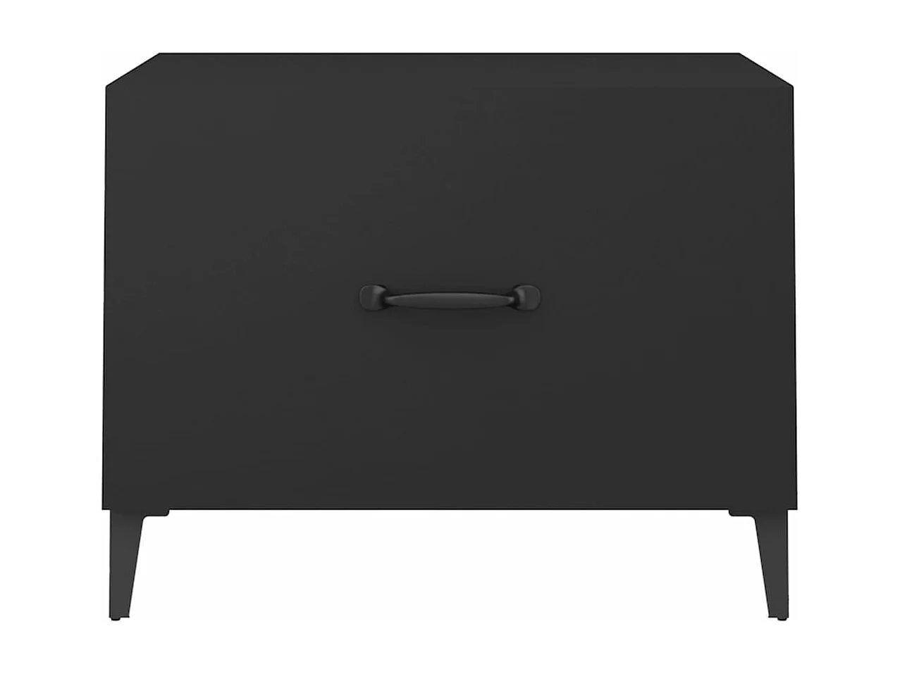 Tavolino da Salotto con Gambe in Metallo Nero 50x50x40 cm