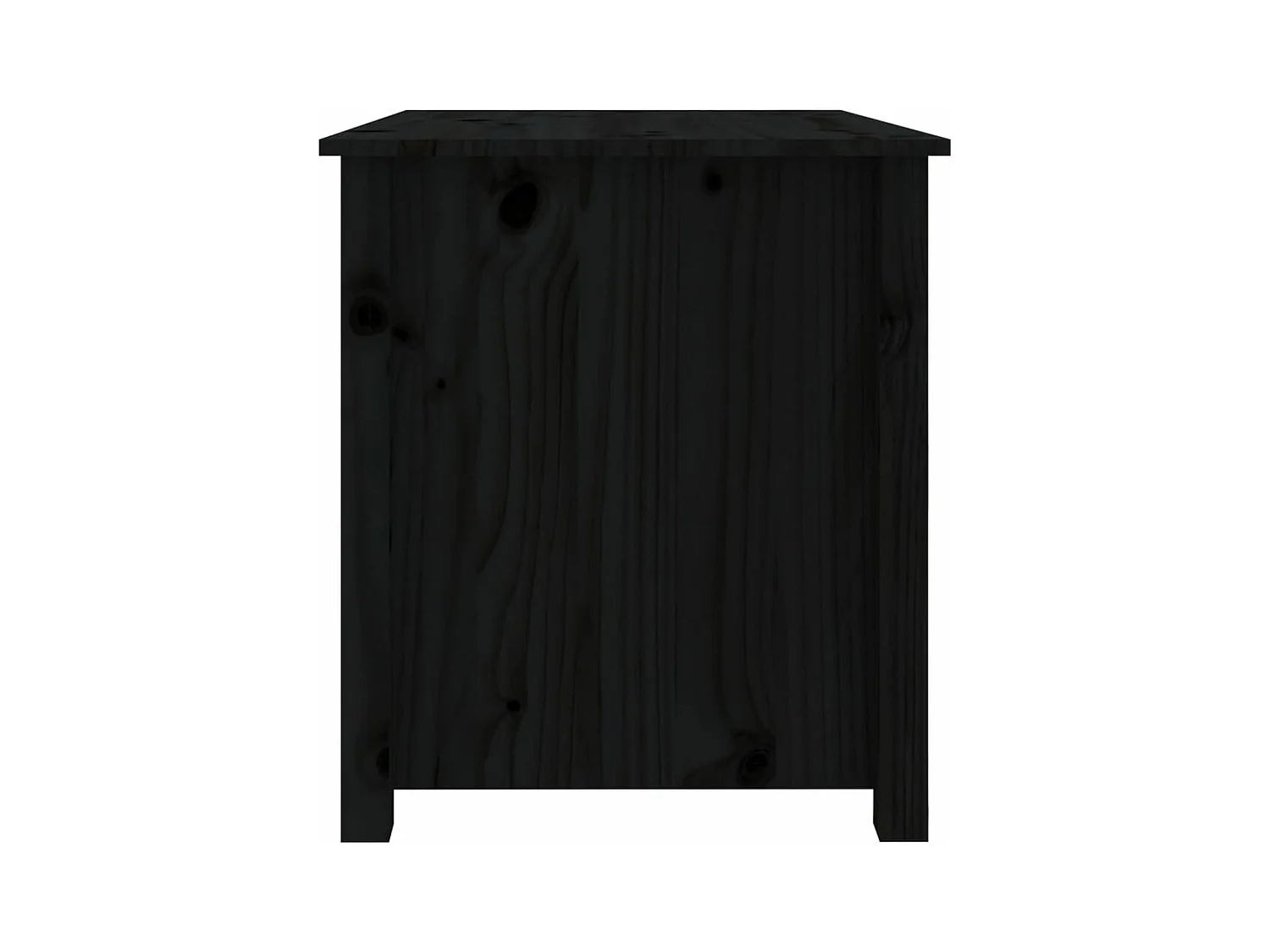 Mesa de centro 71x49x55 cm pinho maciço preto