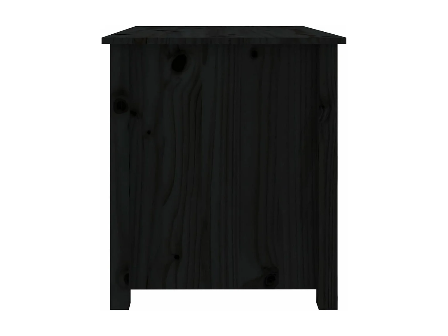 Table basse Noir 71x49x55 cm Bois massif de pin