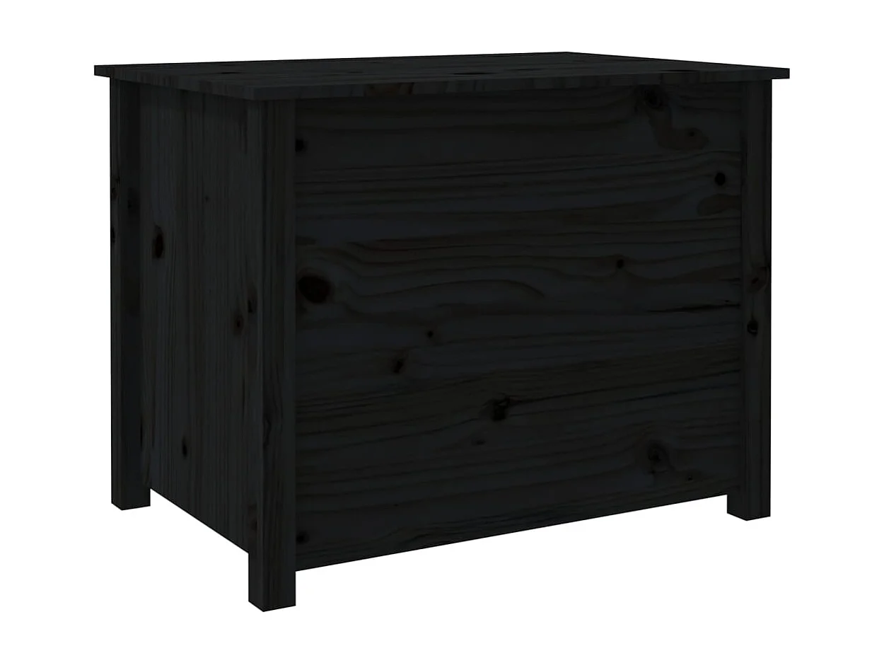 Table basse Noir 71x49x55 cm Bois massif de pin