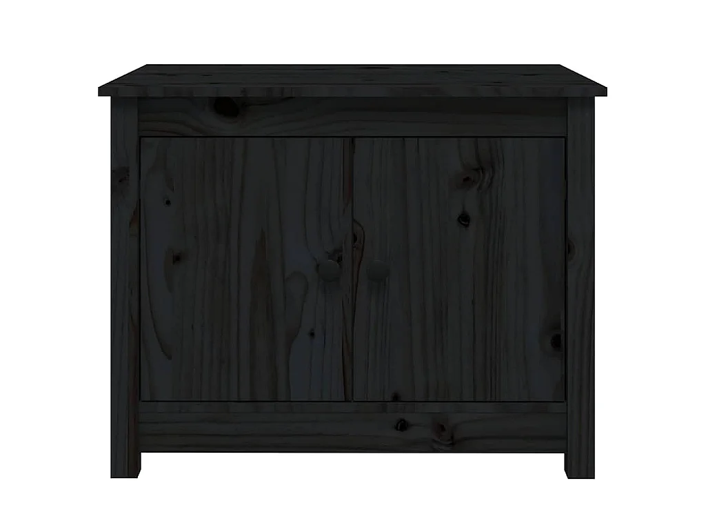 Mesa de centro de madera maciza de pino negro 71x49x55 cm