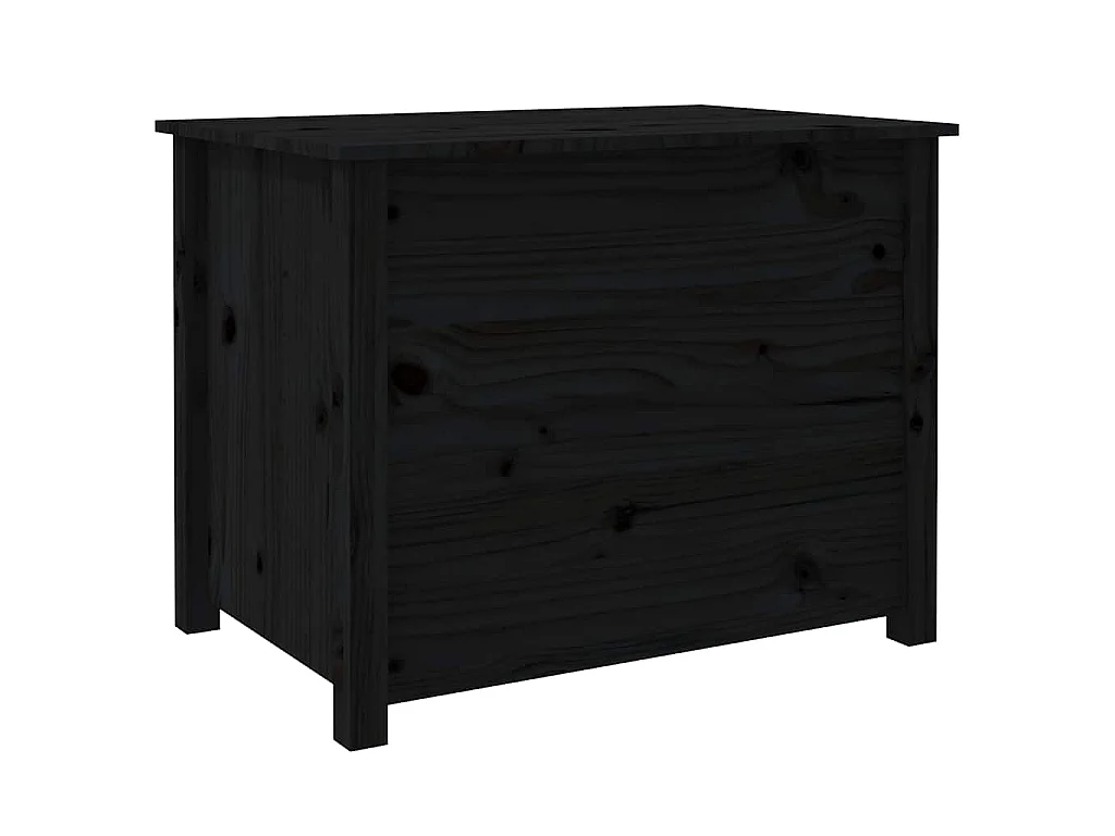 Mesa de centro de madera maciza de pino negro 71x49x55 cm