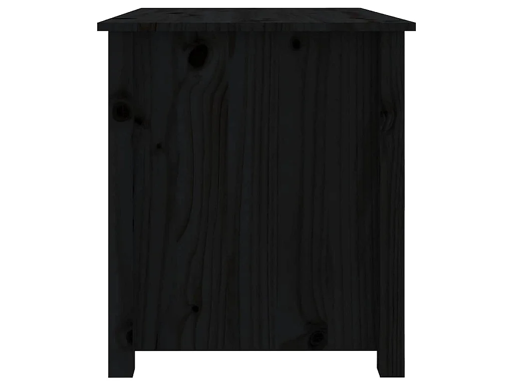 Mesa de centro de madera maciza de pino negro 71x49x55 cm