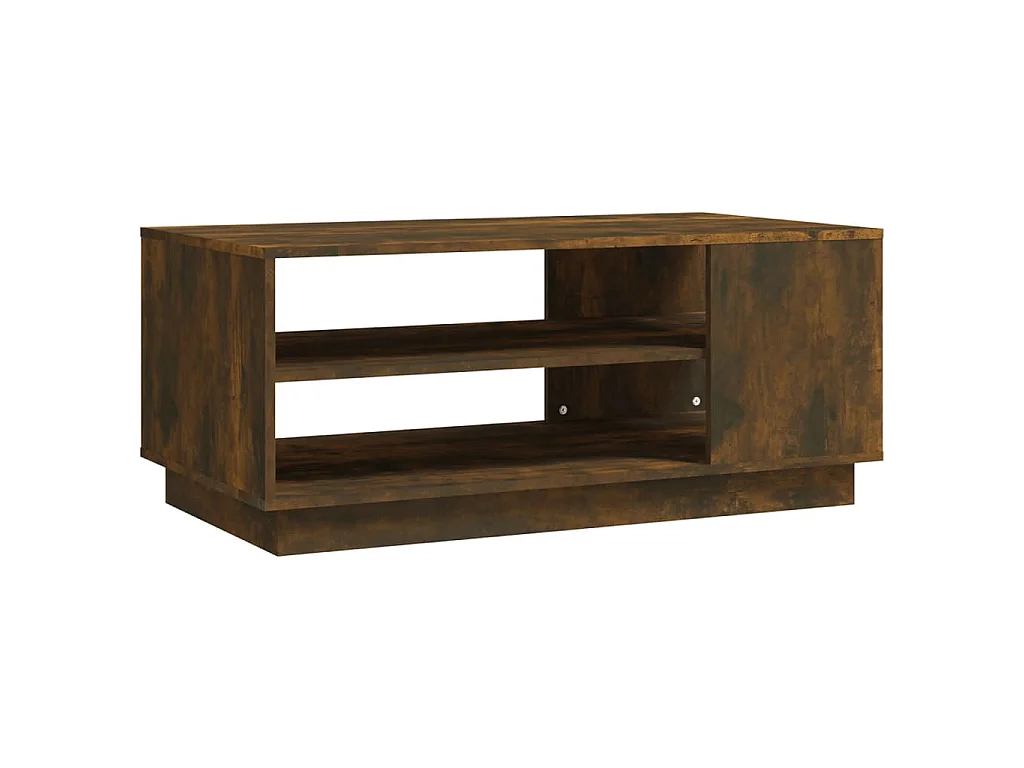 Salontafel 102x55x43 cm bewerkt hout gerookt eikenkleurig