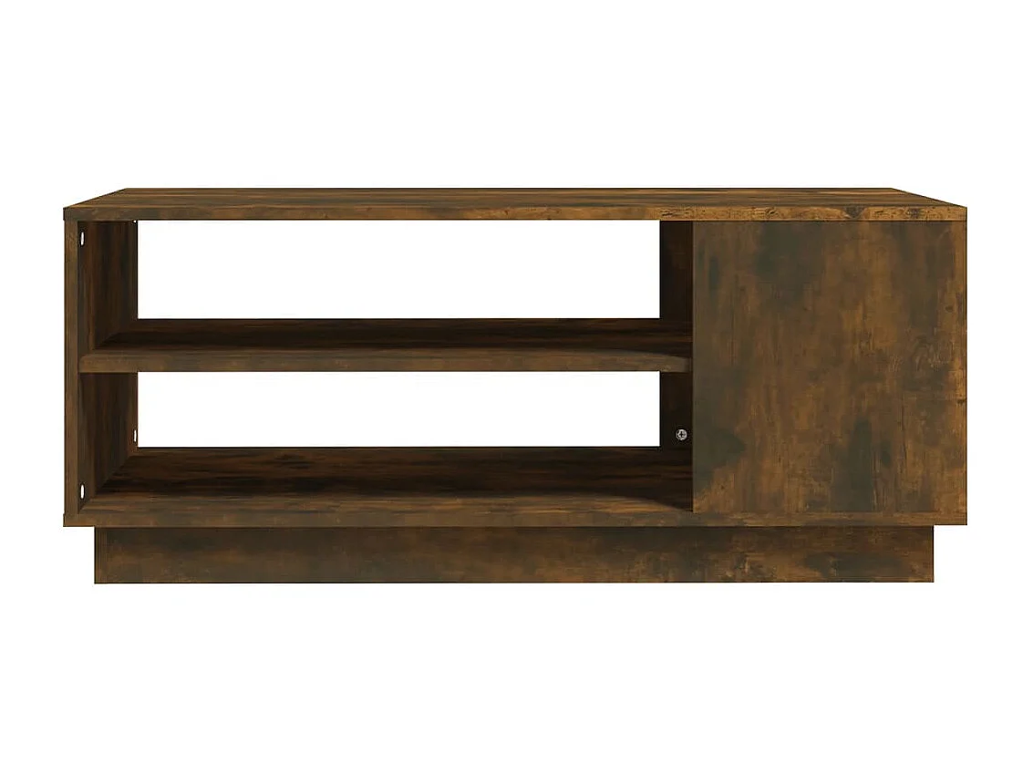 Salontafel 102x55x43 cm bewerkt hout gerookt eikenkleurig