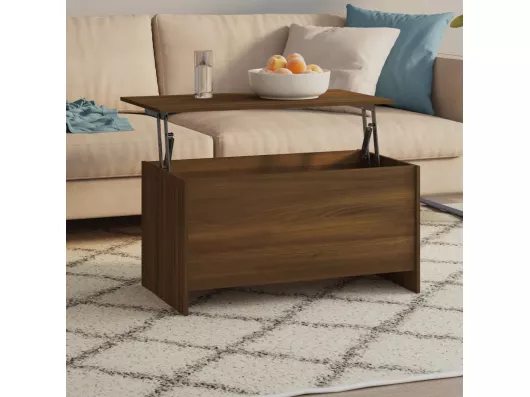 Kauf Unique Couchtisch Braun Eichen-Optik 102x55,5x52,5 cm Holzwerkstoff