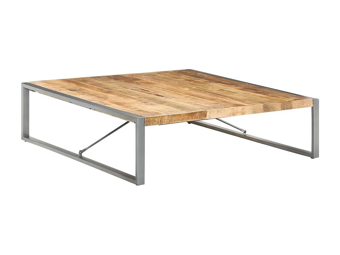 Salontafel 140x140x40 cm ruw mangohout