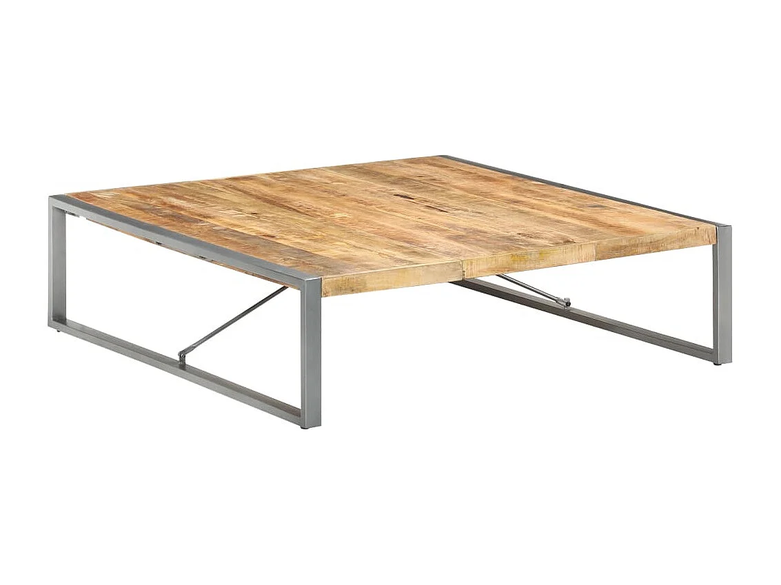 Salontafel 140x140x40 cm ruw mangohout