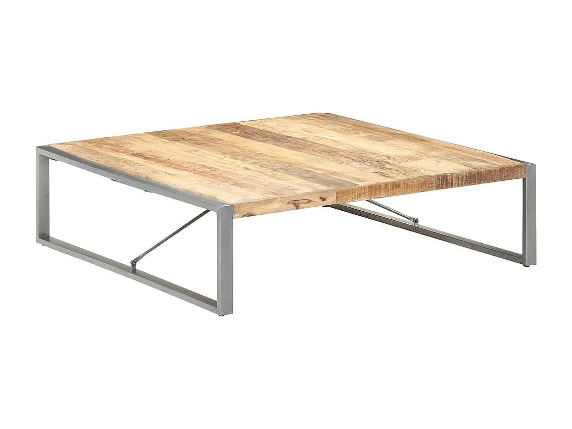 Salontafel 140x140x40 cm ruw mangohout