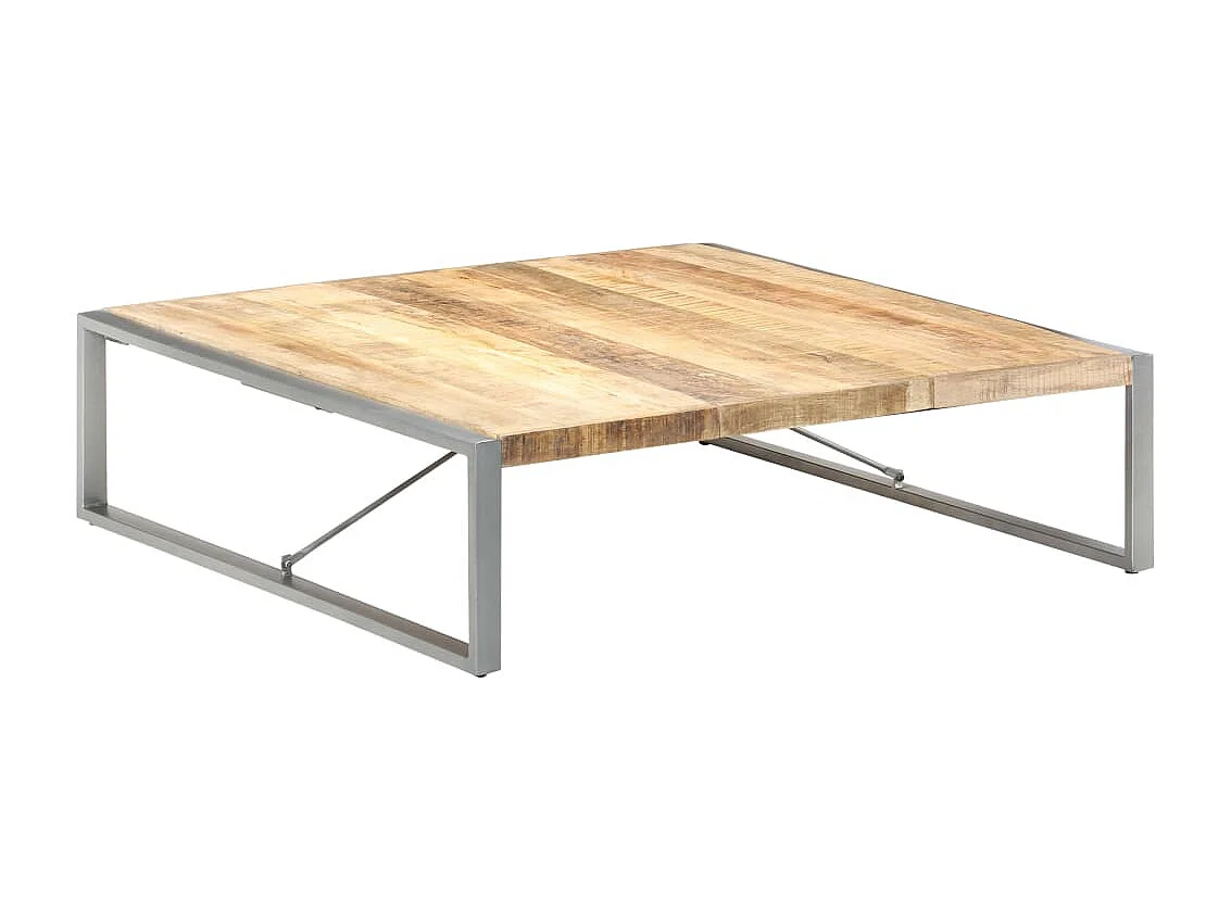 Salontafel 140x140x40 cm ruw mangohout