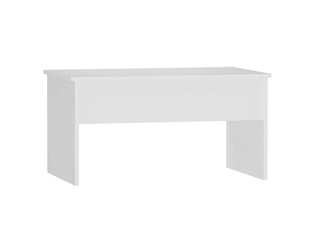 Table basse Blanc 80x50,5x41,5 cm Bois d'ingénierie