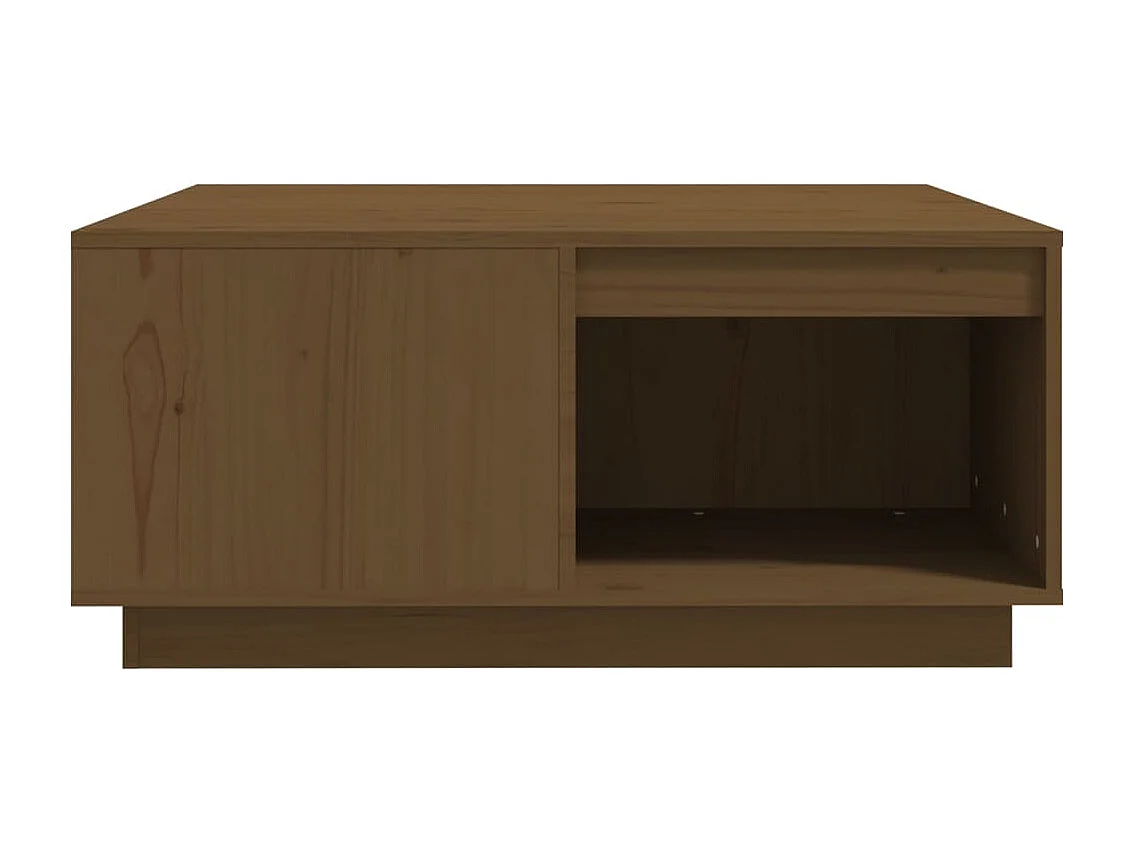 Table basse Marron miel 80x81x36,5 cm Bois massif de pin