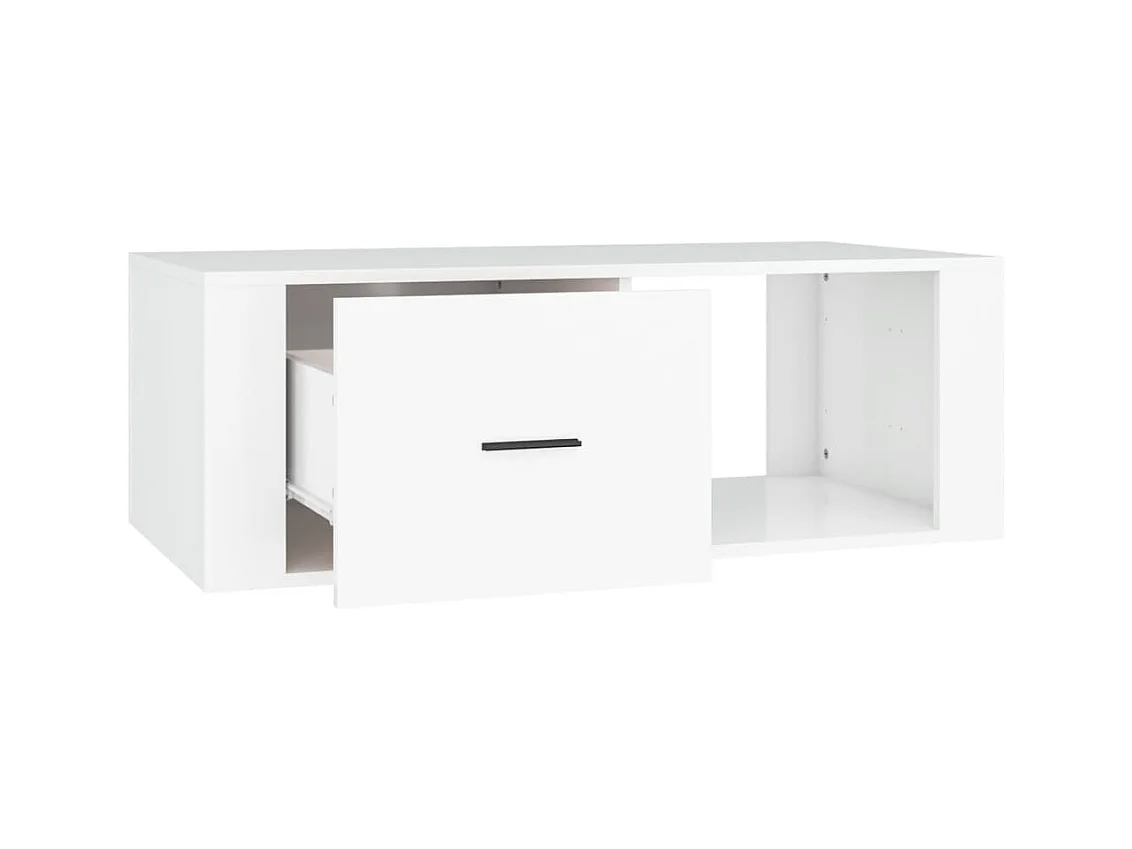 Table basse Blanc 100x50,5x35 cm Bois d'ingénierie