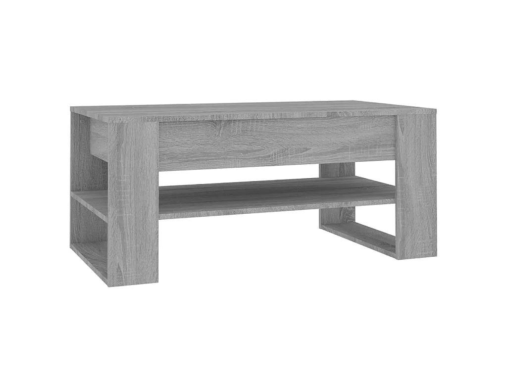 Table basse sonoma gris 102x55x45 cm bois d'ingénierie