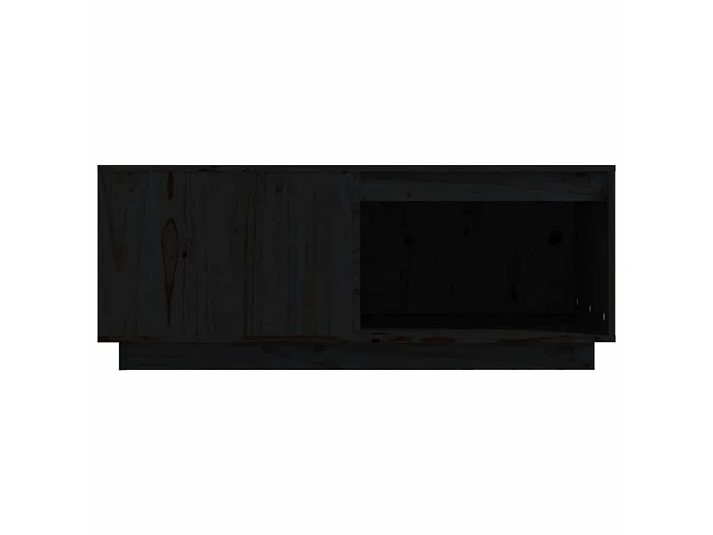 Mesa de centro 100x101x40,5 cm madeira de pinho maciça preto