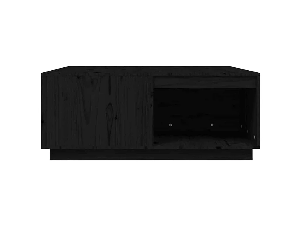 Mesa de centro 100x101x40,5 cm madeira de pinho maciça preto