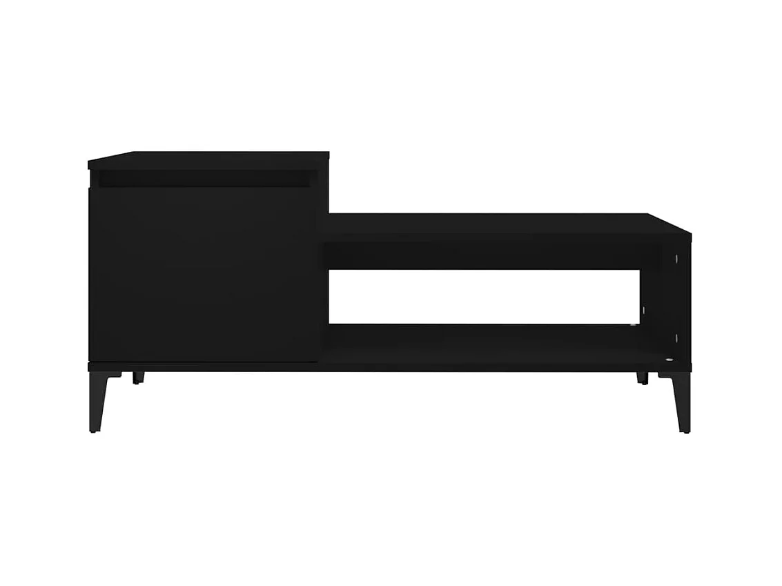 Table basse Noir 100x50x45 cm Bois d'ingénierie