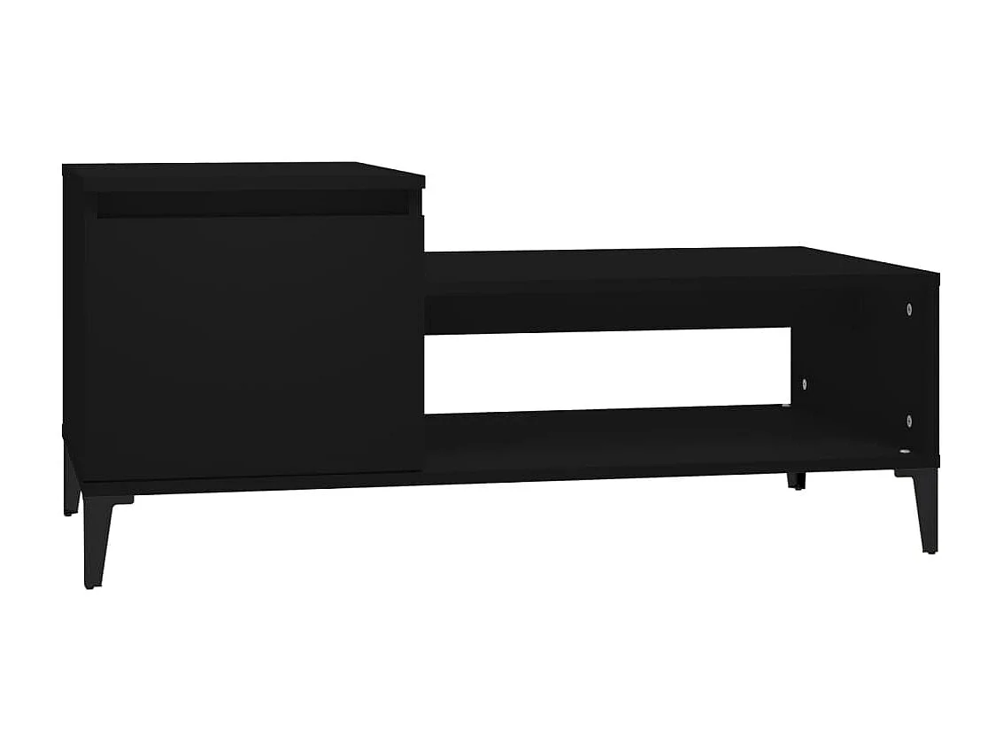 Table basse Noir 100x50x45 cm Bois d'ingénierie