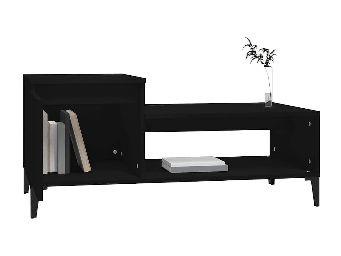 Table basse Noir 100x50x45 cm Bois d'ingénierie