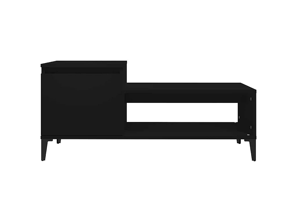 Table basse Noir 100x50x45 cm Bois d'ingénierie