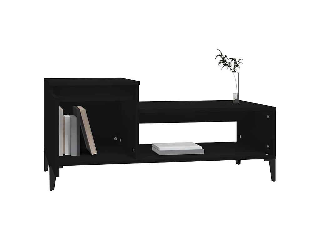 Table basse Noir 100x50x45 cm Bois d'ingénierie