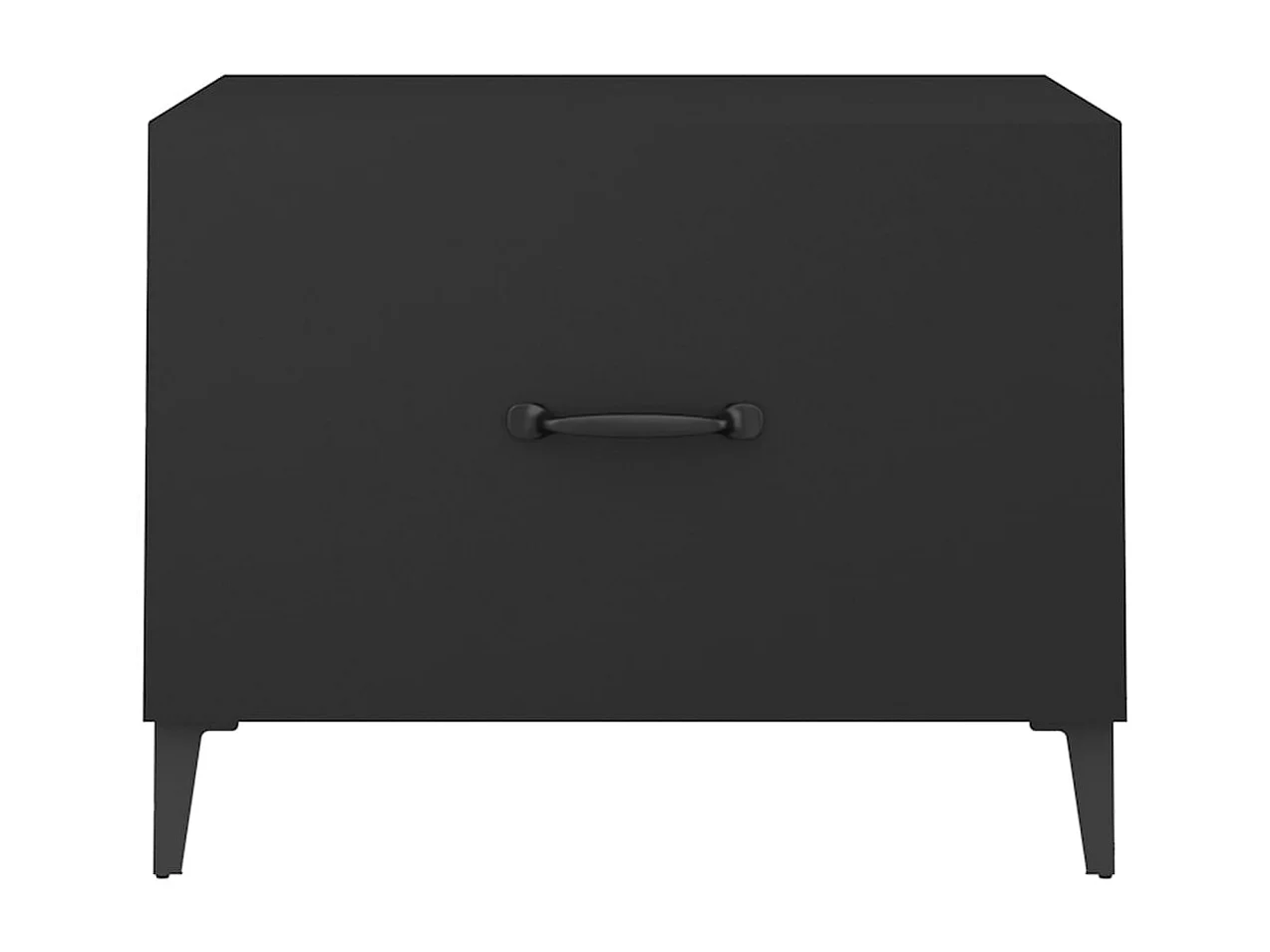 Mesas de centro com pernas de metal 2 pcs 50x50x40 cm preto