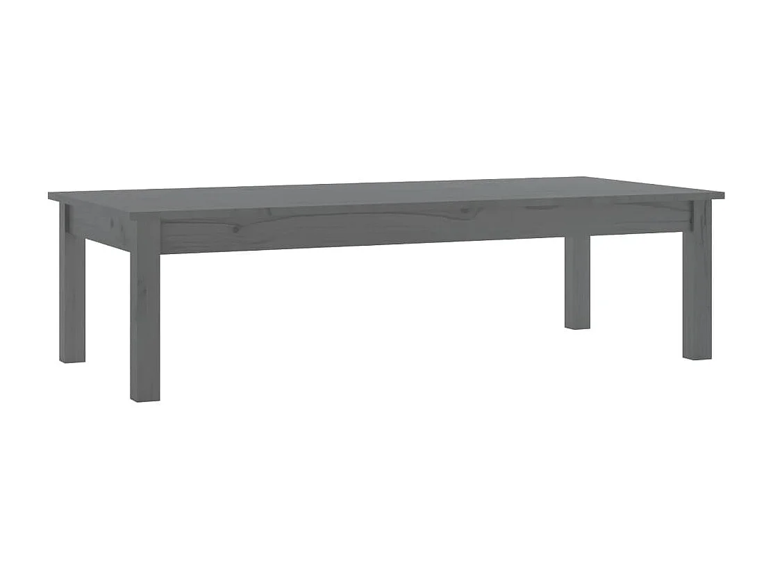 Table basse Gris 110x50x30 cm Bois massif de pin