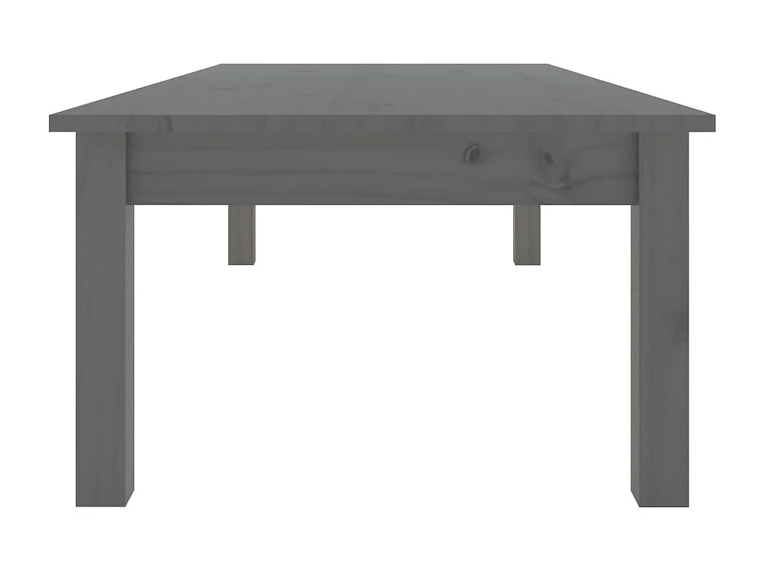 Table basse Gris 110x50x30 cm Bois massif de pin