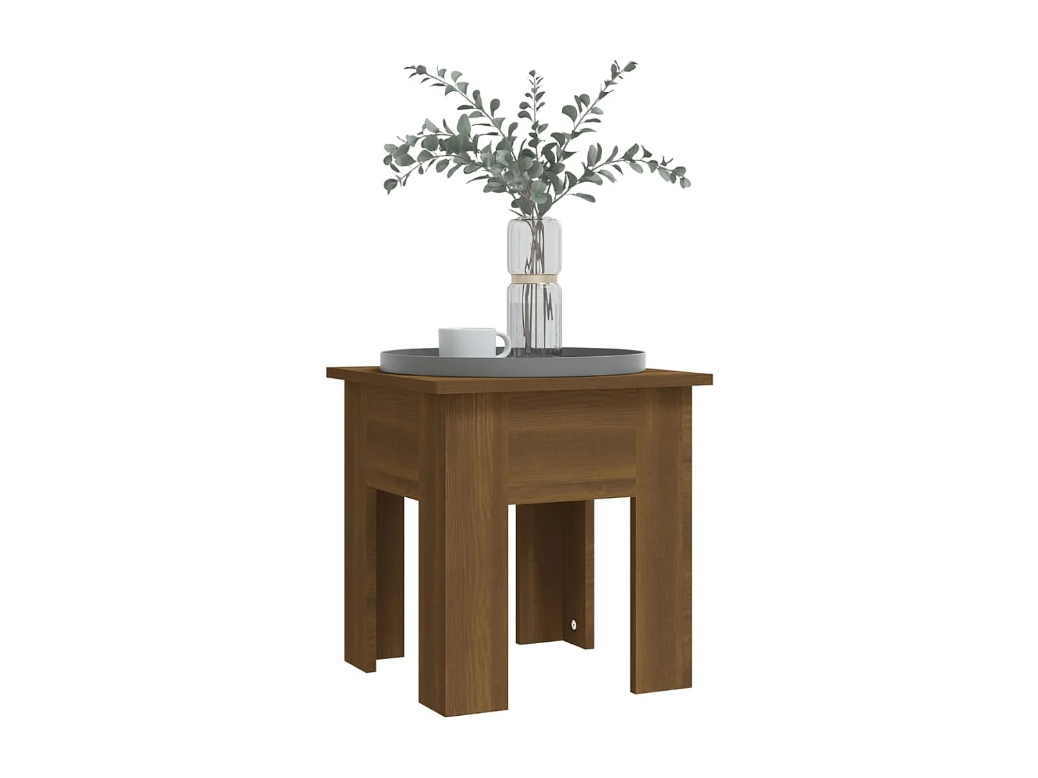 Table basse chêne marron 40x40x42 cm bois d'ingénierie