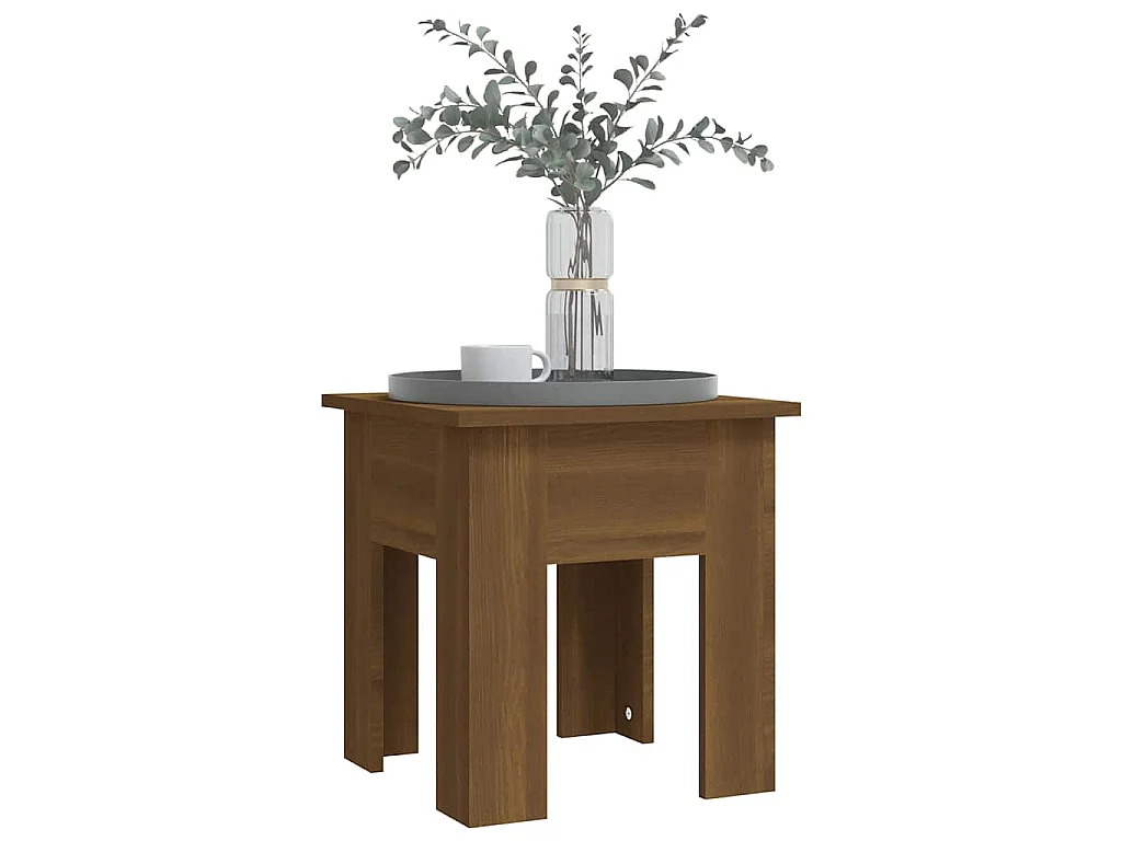 Table basse chêne marron 40x40x42 cm bois d'ingénierie