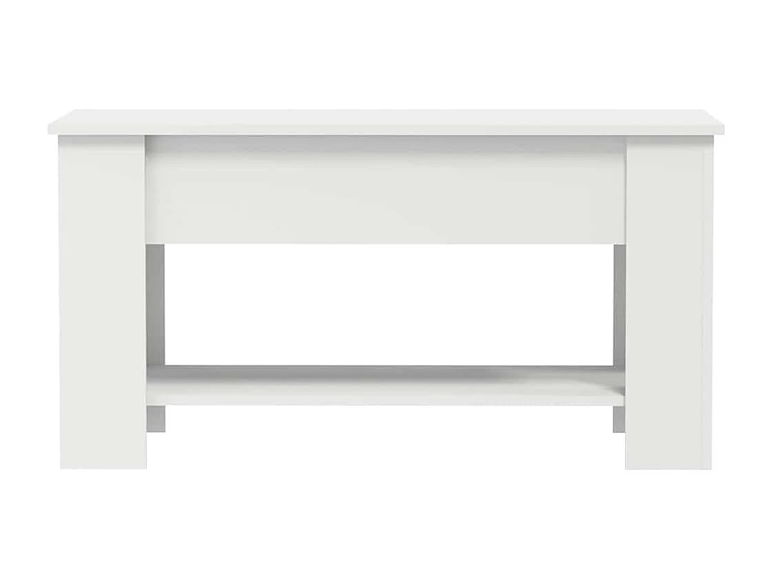 Table basse blanc 101x49x52 cm bois d'ingénierie