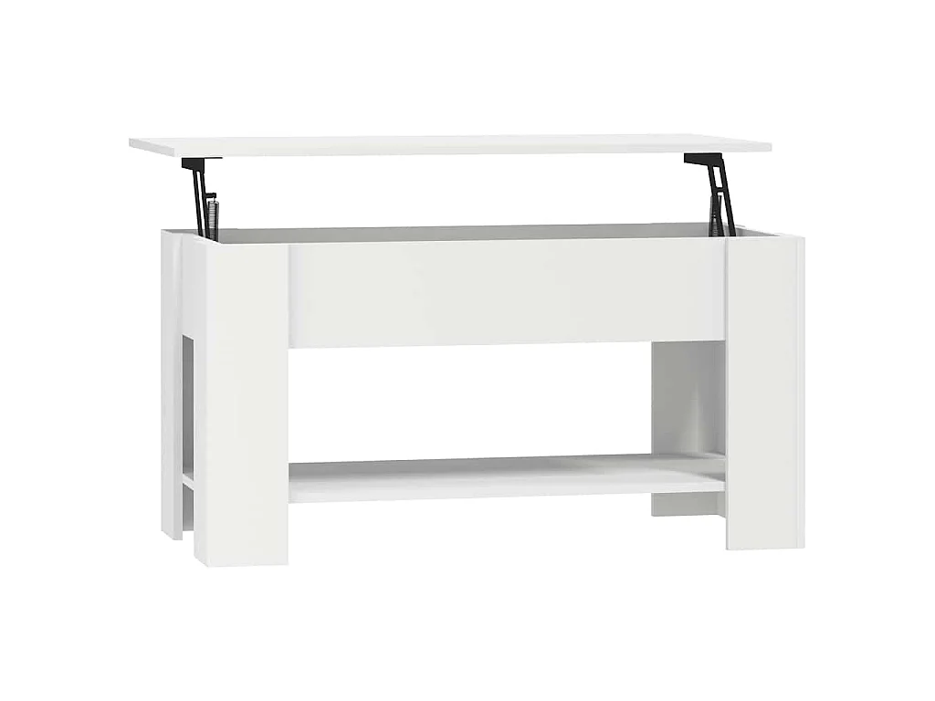 Salontafel 101x49x52 cm bewerkt hout wit