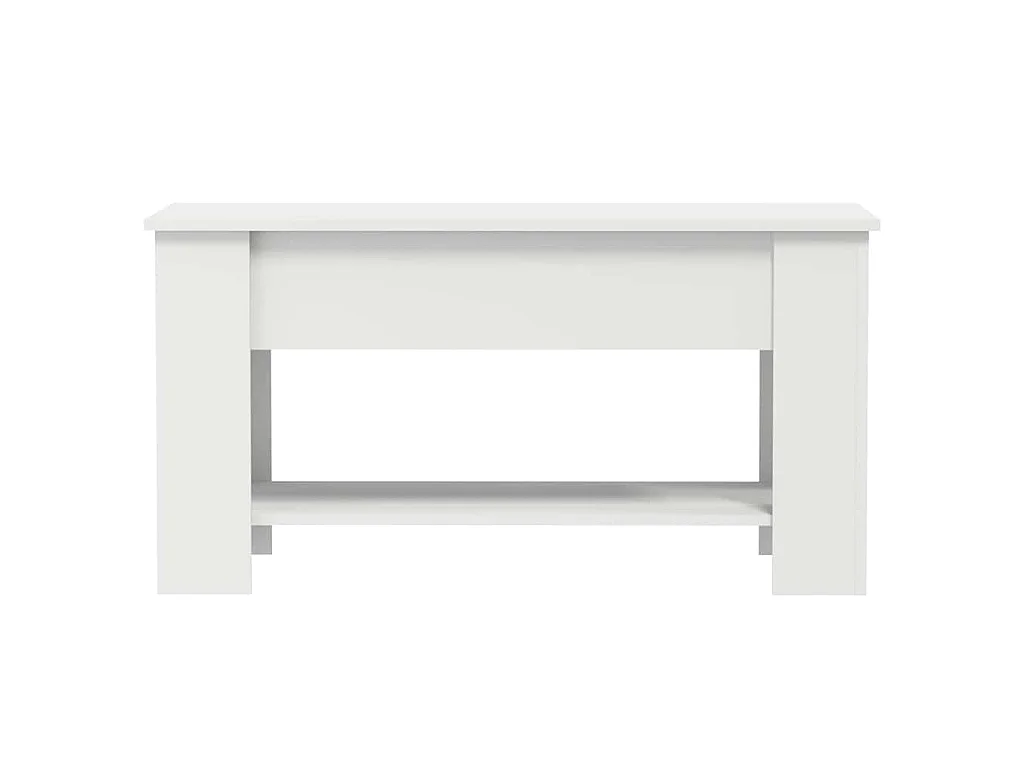 Salontafel 101x49x52 cm bewerkt hout wit
