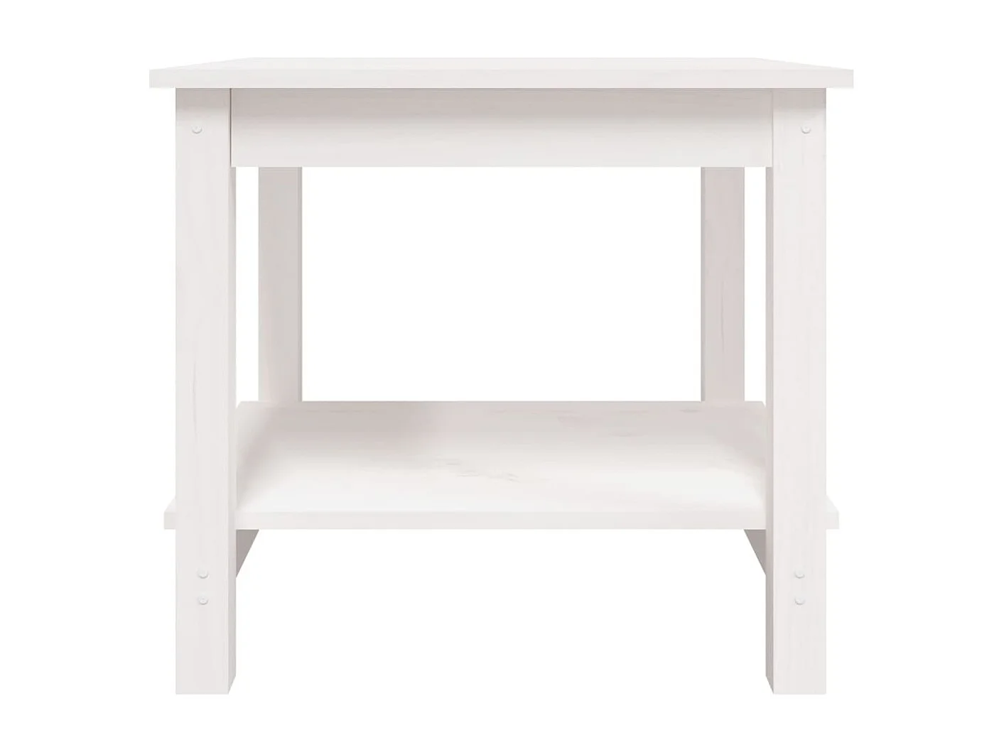 Table basse Blanc 50x50x45 cm Bois massif de pin