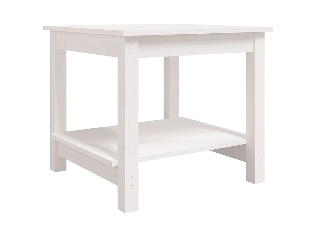 Salontafel 50x50x45 cm massief grenenhout wit