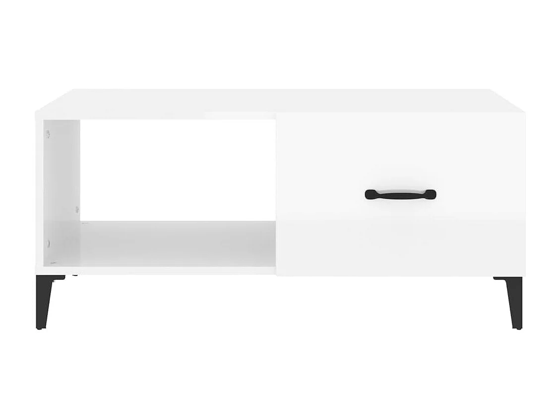 Couchtisch Hochglanz-Weiß 90x50x40 cm Holzwerkstoff