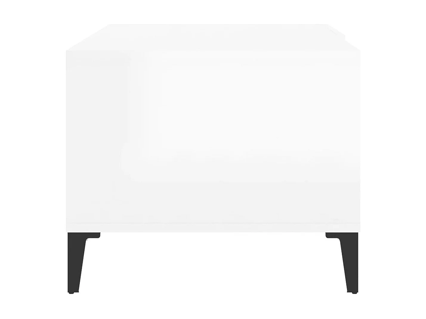 Couchtisch Hochglanz-Weiß 90x50x40 cm Holzwerkstoff