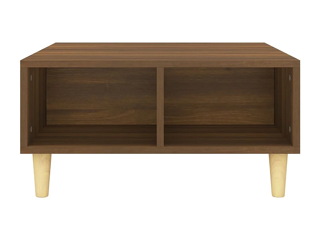 Salontafel 60x60x30 cm bewerkt hout bruin eikenkleur