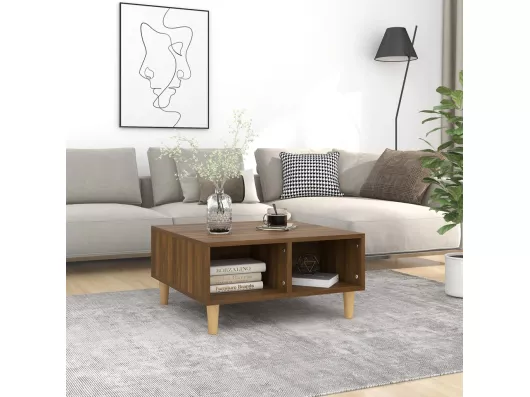 Kauf Unique Couchtisch Braun Eichen-Optik 60x60x30 cm Holzwerkstoff